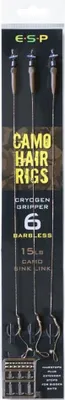 Obrázok produktu pre ESP nadväzca Camo Hair Rig Gripper Barbless veľ. 6