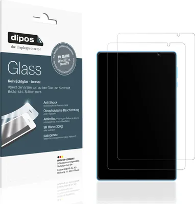 Produktbild von 2x Schutzfolie für Teclast P26T matt - Anti-Shock 9H Folie dipos Glass Kunststoffglas