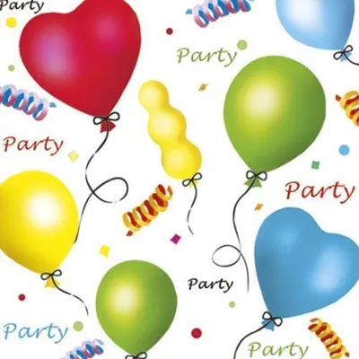 Produktbild von 20 Servietten Party - Luftballons & Konfetti 33x33cm