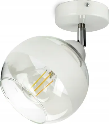 Produktbild von LUXOLAR Led Deckenleuchte Schwenkbar - Deckenlampe Weiß E27 60W - Lampe für Wohnzimmer, Küchen - Weiß Glas Kugeln