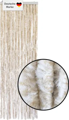 Produktbild von Flauschvorhang 56x185cm beige-weiß meliert, Fliegenschutz, Türvorhang