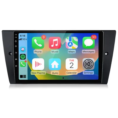 Immagine prodotto di Autoradio Linux Hexinex da 9 pollici, compatibile con CarPlay wireless, per BMW E90 E91 E92 E93, con Wi-Fi, Bluetooth, controllo del volante, FM, RDS, DSP, 2DIN e USB