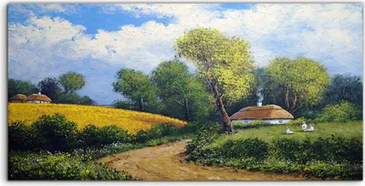 Produktbild von Coloray Acrylbild 140x70  Wandbild Acrylbilder Gemälde ländliche Landschaft Kunst