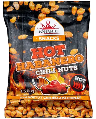 Produktbild von Poppamies Snacks Hot Habanero Chili Nuts 150g