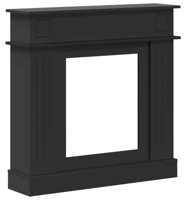 Zdjęcie produktu dla Rama kominka, czarna, 102 x 26 x 100 cm, wykonana z materiału drewnopochodnego