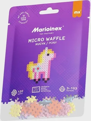 Zdjęcie produktu dla Klocki Micro Waffle Kucyk Marioinex 120 elementów