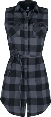 Image de Chemise sans manches pour femme Brandit Ladies Sleeveless Longshirt Gracey noir/gris - M