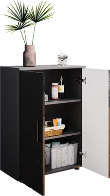 Image de Meuble salle de bain Vicco Irma Anthracite Haute brillance 60x81cm, Model 34524