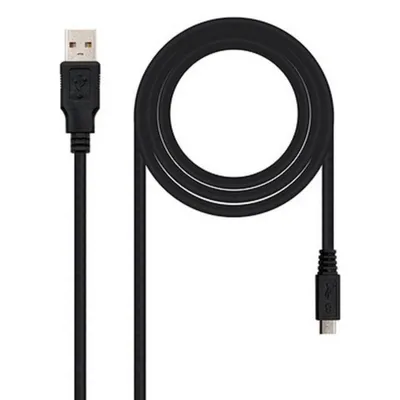Produktbild von USB 2.0 A zu Micro USB-B-Kabel NANOCABLE 10.01.0500 Schwarz