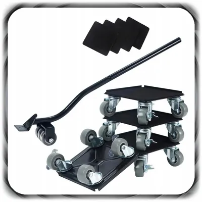 Produktbild von Möbeltransport-Set mit Rollen und Transportplatten - Möbeltransportrollen - 360° Drehung - Leise - Sanfte Bewegung - Tragkraft 800 kg