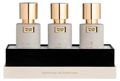 Zdjęcie produktu dla Rozdział 03 Zestaw Maison De L' Asie: Bangkok 9/9, ekstrakt perfumowy, unisex, 15 ml + Les Soirs De Siam, ekstrakt perfumowy, unisex, 15 ml + Riviere Siam, ekstrakt perfumowy, unisex, 15 ml