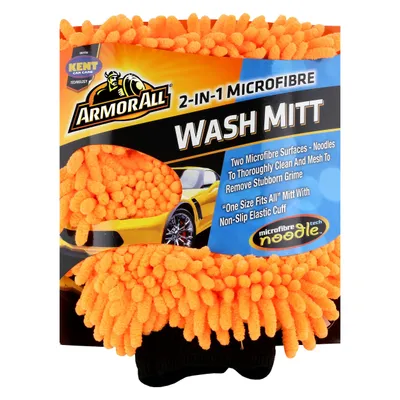 Produktbild von Armor All 2-in-1 Waschhandschuh aus Mikrofaser - Weich & sanft (1er Pack)