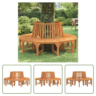 Zdjęcie produktu dla The Living Store Ławka na drzewo okrągła Ø208 cm lite drewno eukaliptusowe
