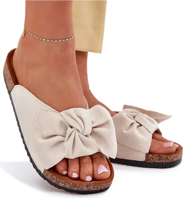 Produktbild von Damen Sandalen auf Korksohle mit Schleife beige Seressa 37