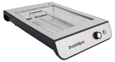 Platte Toastpresse 680 W, Edelstahl, Krümelschublade, Timer