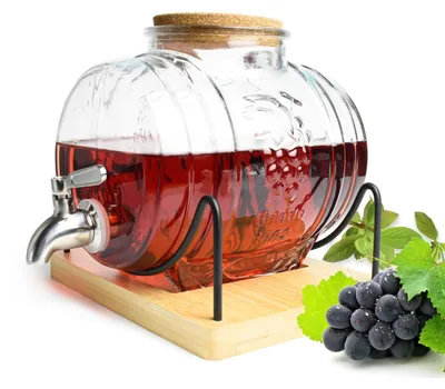 Image de Distributeur de boissons - 3 litres avec couvercle - Transparent
