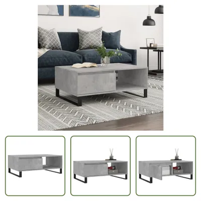 Produktbild von The Living Store Couchtisch Betongrau 90x60x35 cm Holzwerkstoff