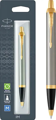 Produktbild von Parker IM Brushed Metal, Clip-on-Einziehkugelschreiber, Blau, 1 Stück(e), Medium