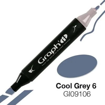 Produktbild von Graph'It Marker mit Doppelspitze - Grau kalt 6