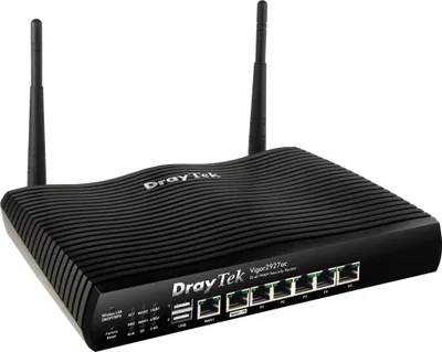 Obrázek produktu pro DrayTek Vigor2927ac, Wi-Fi 5 (802.11ac), Dvoupásmový (2,4 GHz / 5 GHz), Připojení na síť Ethernet, 4G, Černá, Stolní router