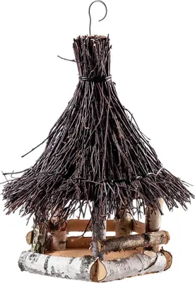 Image de Mangeoire pour oiseaux - Mangeoire suspendue - Bois - Style cottage - Pour jardin - Extérieur