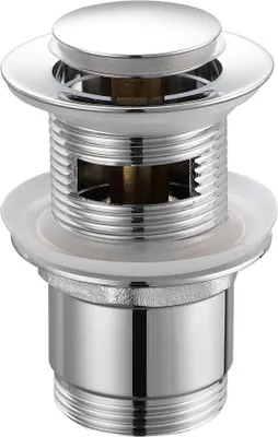 Immagine prodotto di Accessori Aqualine - Bocca di erogazione per lavabo rotonda, ClickClack, tappo piccolo, cromo TF8001