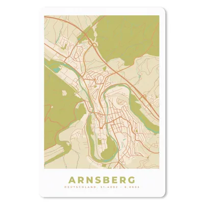 Produktbild von MuchoWow® Mauspad Mousepad Karte - Arnsberg - Jahrgang - Karte 40x60 cm - Mousepads - Maus Mat - Pad - Mausunterlage - Schreibtisch Accesoire