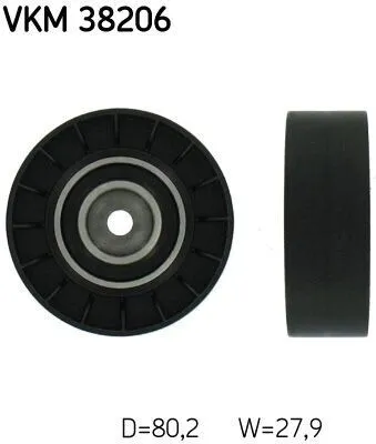Produktbild von SKF VKM 38206 Umlenkrolle Keilrippenriemen für BMW 5 Limousine (E39) 5 Touring (E39) 7 (E38) 5 Limousine (E34) 7 (E32)