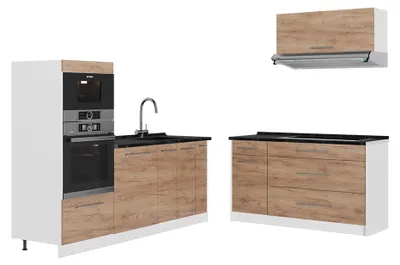 Obrázok produktu pre Kuchyňa Vicco Fame-Line Dub Goldkraft/biely 340 cm bez pracovnej dosky, Model 62937