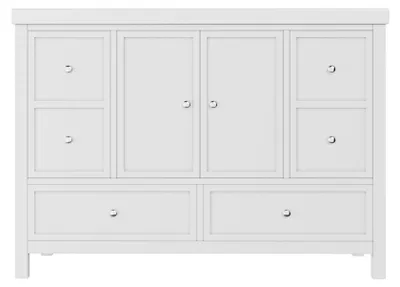Produktbild von Merax Badezimmerschrank mit Waschbecken, Freistehend Waschtisch 120cm, 4 Schubladen, 2 Türen Soft-Close, Stauraum, Modern Badezimmerschrank, Weiß