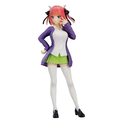 A full-body shot of a female anime figurine.