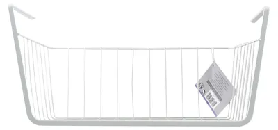 Produktbild von Metall-Hängekorb - 30 x 25,5 x 14 cm - Weiß - Aufbewahrungskorb für Schränke und Regale