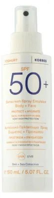 Obrázok produktu pre Korres Sun Care Jogurtová emulzia na opaľovanie na telo a tvár SPF 50 (150 ml)