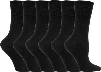Produktbild von IOMI - 6er Pack Damen Diabetikersocken Ohne Gummi | Baumwolle Socken Extra Weite