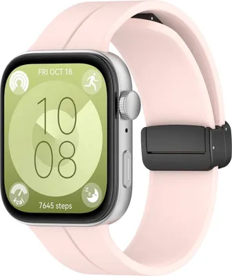 Produktbild von Bizon Armband Uhr Silikon L Huawei Watch Fit 4 Pro / Fit 4 / Fit 3 rosa