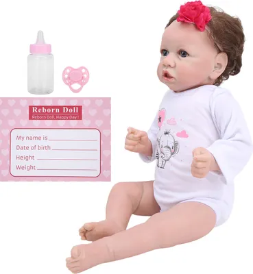 Produktbild von 22 Zoll süße weiche wiedergeborene Babypuppe lebensechte Kinder Rollenspiel Geschenkspielzeug