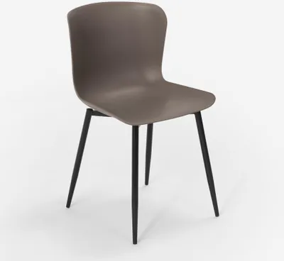 Produktbild von Stuhl Modernes Design in Polypropylen und Metall für Küche Bar Restaurant Chloe - Dunkel Grau
