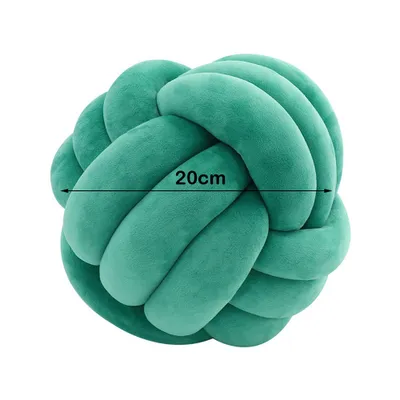 Produktbild von CANDeal 20cm Knotenkissen, Geknotetes Kissen für Sofa, Bett, Dekorat, Zierkissen Knoten, Knoten-Ball-Kissen