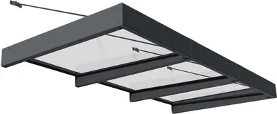 Obrázek produktu pro Palram - Kovová stříška Canopia Sophia Clear XL 2814 Anthracite 140x286x17 cm