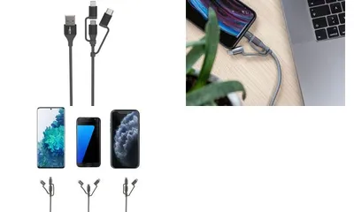 Obrázek produktu pro ANSMANN datový a nabíjecí kabel 3v1, Lightning/USB-C/Micro-USB