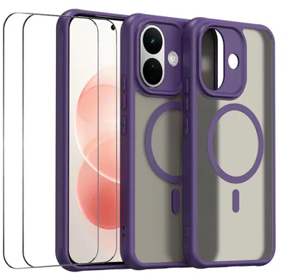 Produktbild von MagSafe Hülle + 2x Schutzglas Xiaomi Redmi Note 17 Pro 5G Kameraschutz Lila