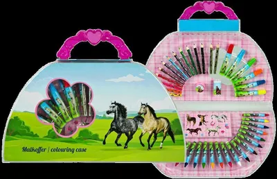 Produktbild von Undercover Malset Pferde - Kreativkoffer für Kinder - 51-teilig