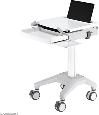 Produktbild von Neomounts MED-M200 Medizinischer mobiler Arbeitsplatz 10-17" - Gasfeder - abschließbar, 5 kg, 25,4 cm (10"), 43,2 cm (17"), Höhenverstellung, Weiß