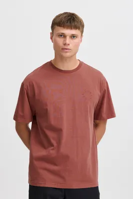 Produktbild von Solid SDMARKELL Herren T-Shirt Kurzarm Shirt Basic 100% Baumwolle Stickerei oversize