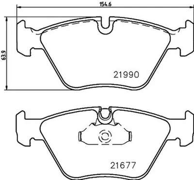 Produktbild von HELLA Bremsbeläge Satz Vorne Bremsklötze für BMW 5 Limousine (E39) 8DB 355 010-711