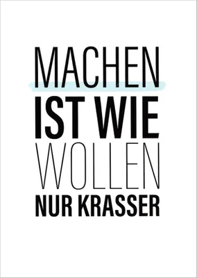 Produktbild von Postkarte "U. Wathling: Machen ist wie wollen. Nur krasser."
