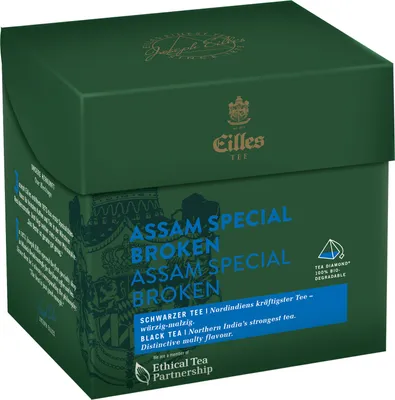 Produktbild von EILLES TEE Tea Diamond ASSAM SPECIAL Broken im Pyramidenbeutel, 20er Box