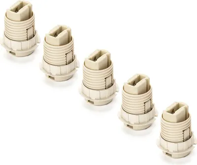 Image de Douille G9, lot de 5, y compris bague à visser avec filetage et logement M10x1 blanc