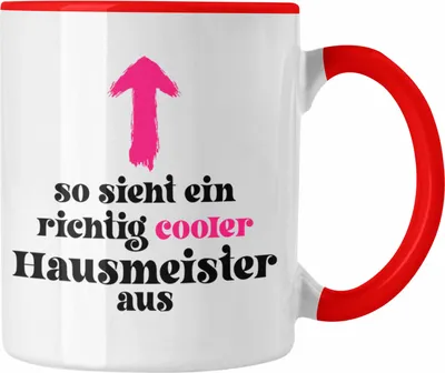 Produktbild von Trendation - Hausmeister Tasse Lustiges Geschenke Lustig Spruch Haustechniker (Rot)