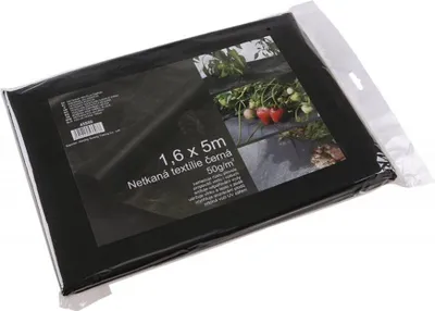 Obrázok produktu pre textília netkaná 1,6x5m čierna 50g/m2 LEVIOR